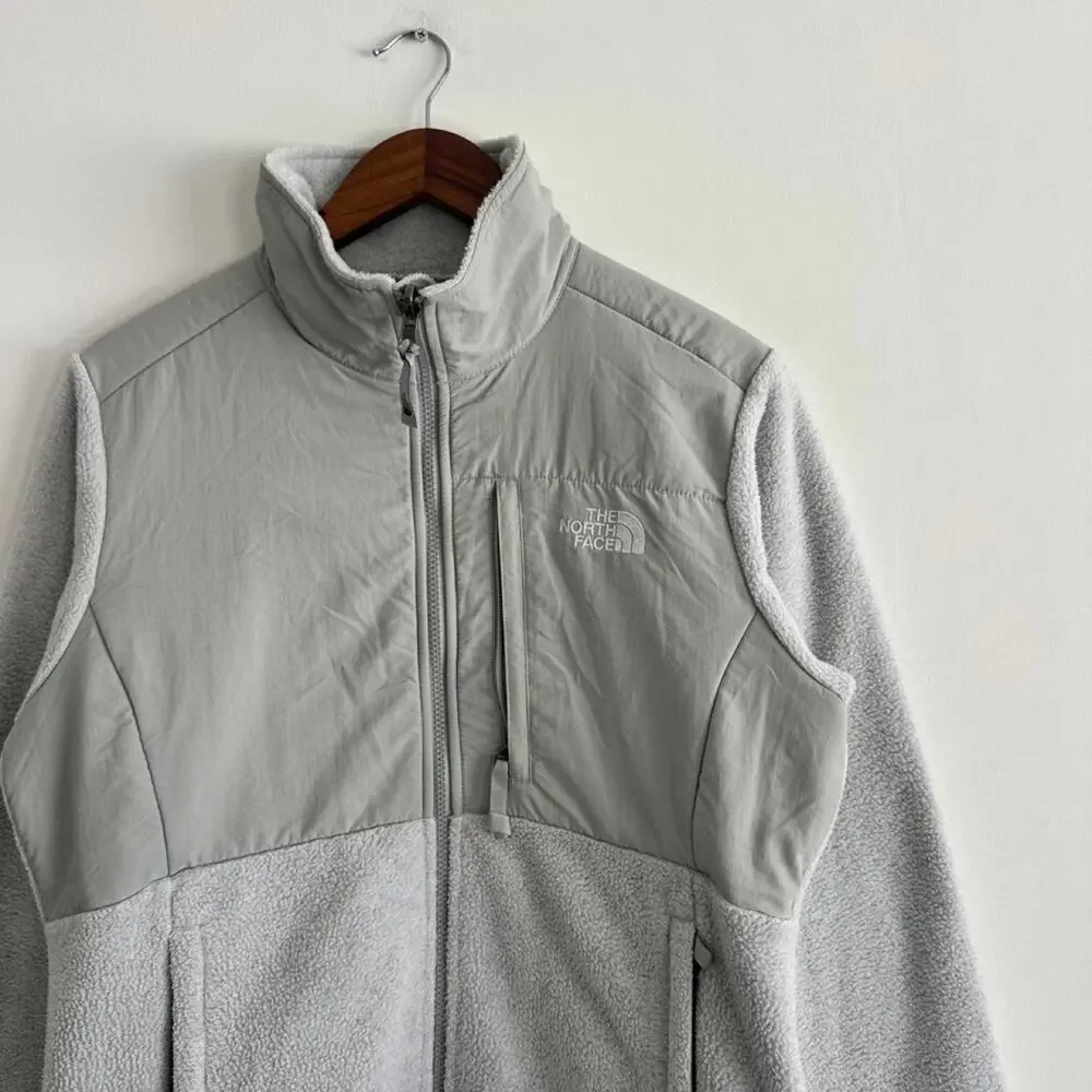 The North Face gray fleece zip up jacket size M